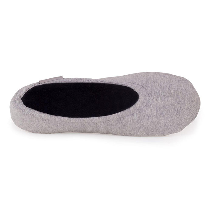 Isotoner Stretch Jersey Ballet Slippers Grey Extra Image 3